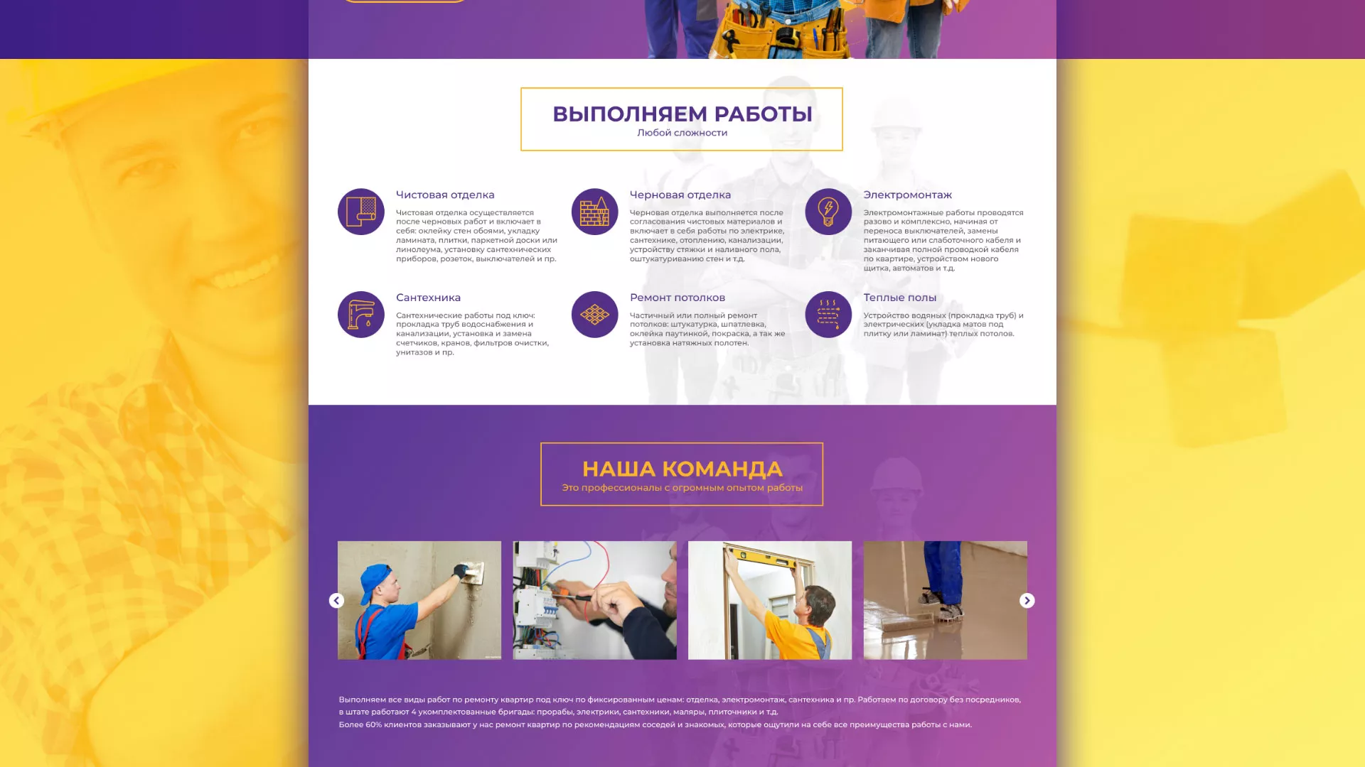 Разработка сайта строительной компании «Милана-Строй» в Белёве