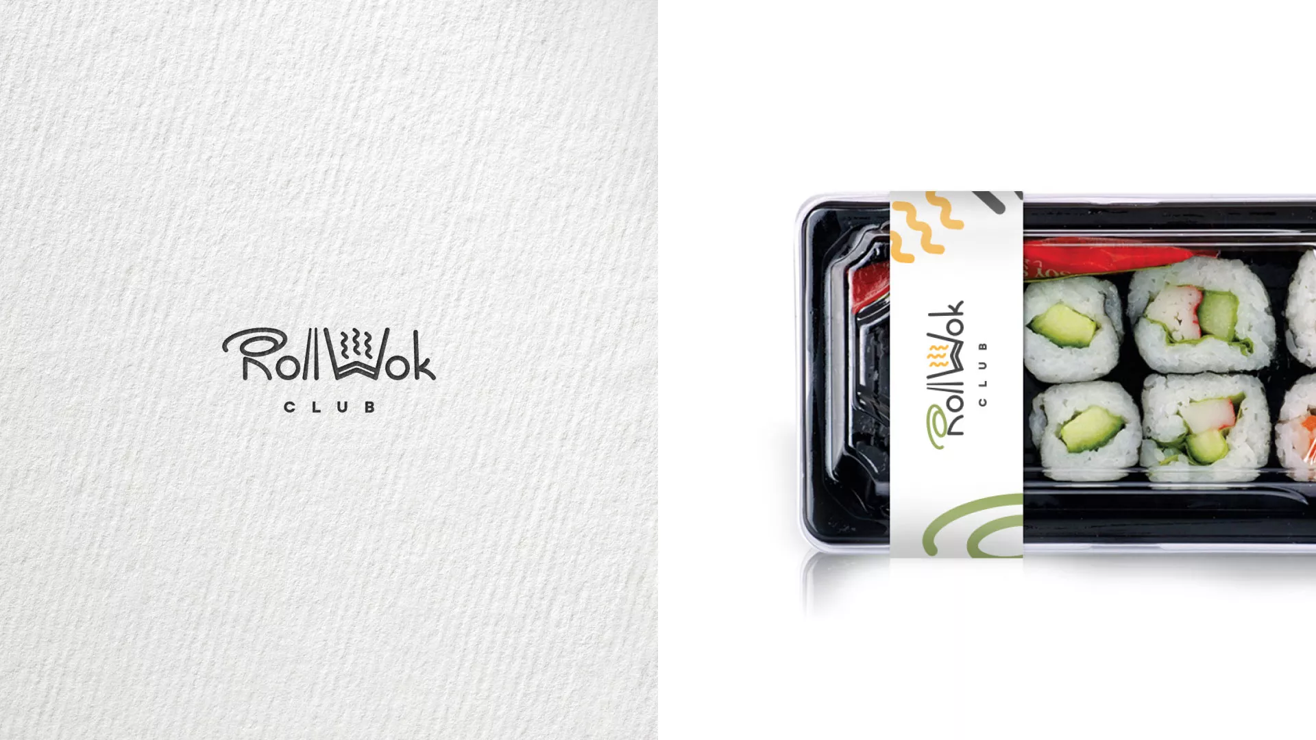 Разработка наклеек для суши-бара «Roll Wok Club» в Белёве