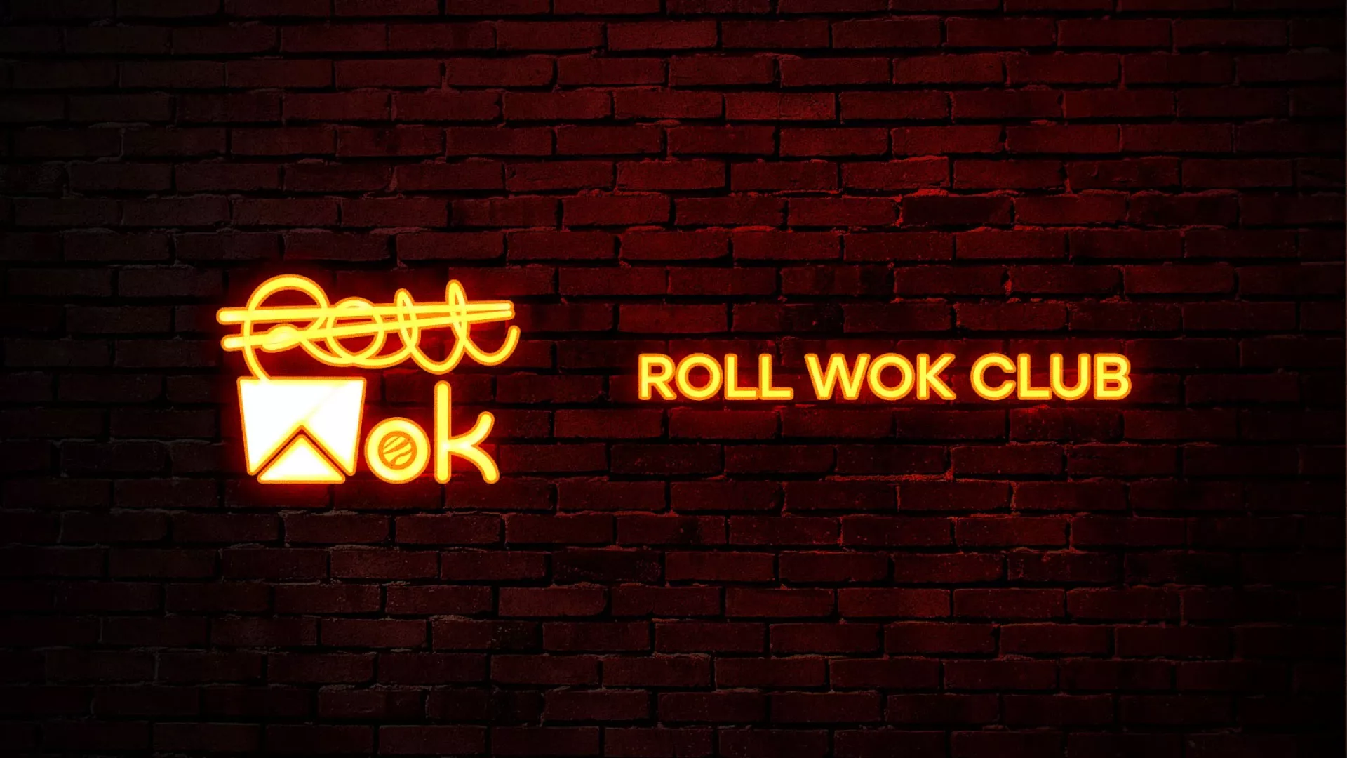 Разработка интерьерной вывески суши-бара «Roll Wok Club» в Белёве